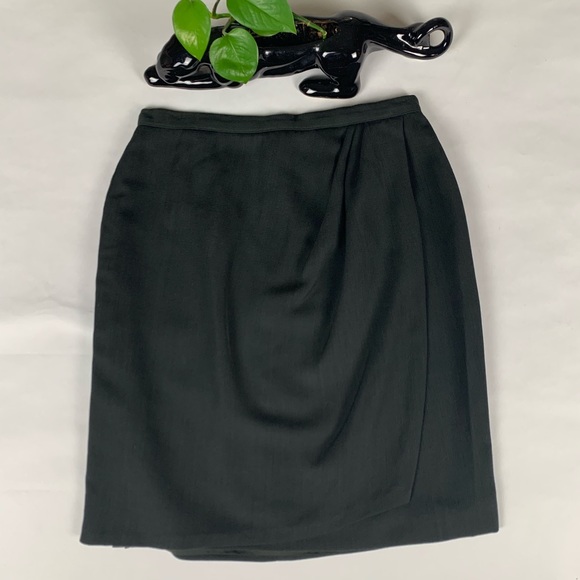 Randy Kemper Green Tulip Pleat Pencil Skirt - Picture 4 of 8
